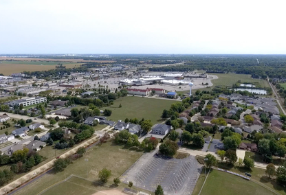 Aerial view of Forsyth, Illinois